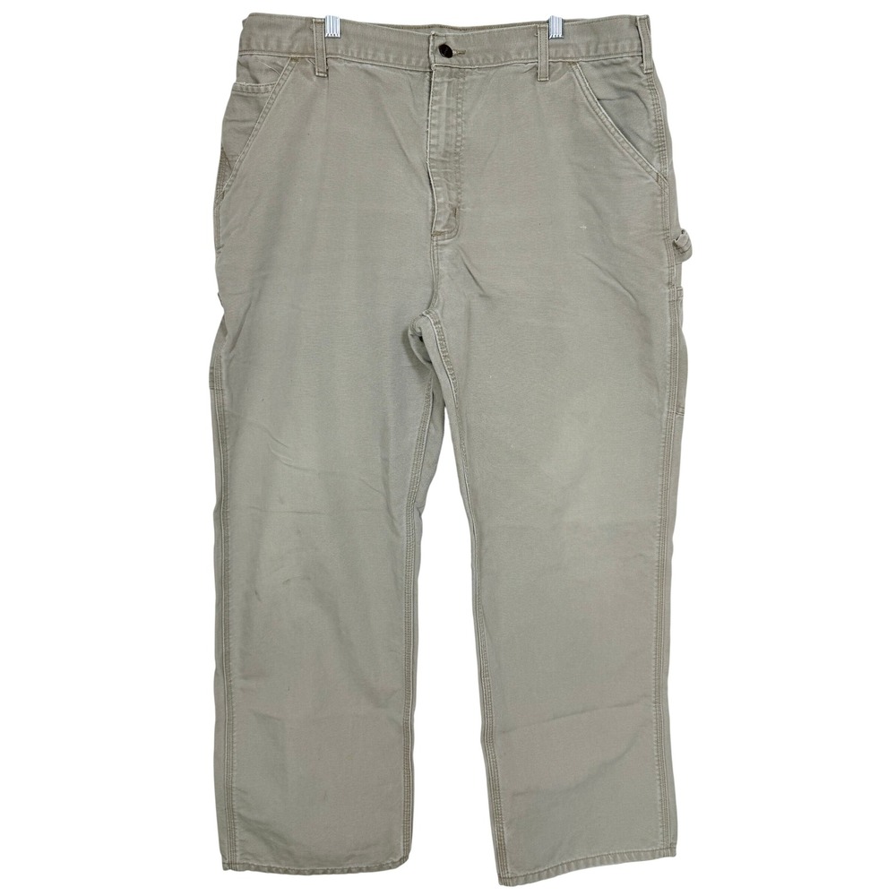 Carhartt Mens Vintage B11 Duck Carpenter Pants 36x30 Tan Brown Cotton Workwear